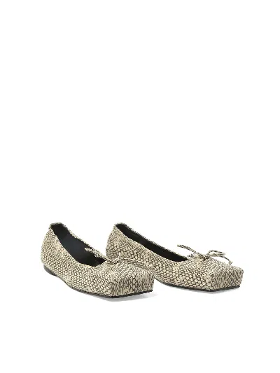 Jacquemus Woman Ballet Flats Light Grey Size 6 Leather In Gray