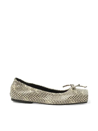 Jacquemus Woman Ballet Flats Light Grey Size 6 Leather In Gray