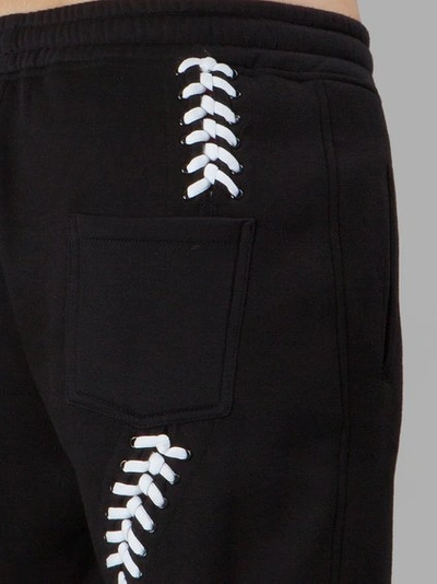 Shop Ktz Men's Black Laced Cropped Trousers