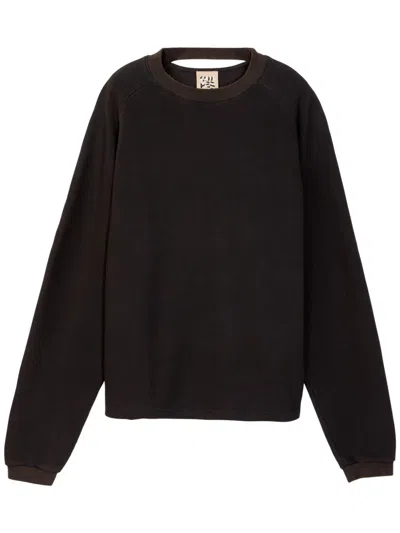 Camperlab Black Boxy Crewneck Sweatshirt