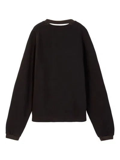 Camperlab Black Boxy Crewneck Sweatshirt