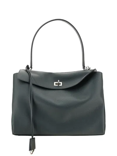 Balenciaga Rodeo Leather Shoulder Bag In Green