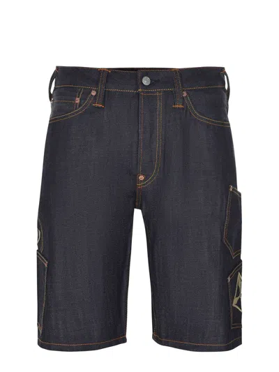 Evisu Bermuda Shorts Made Of Denim.