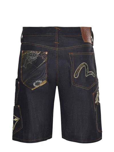 Evisu Bermuda Shorts Made Of Denim.