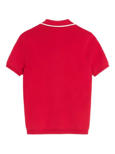 Valentino Knitwear With Cherry Detail And Polo Collar