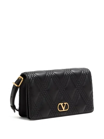 Valentino Garavani Garavani Quiltie 67 Mini Shoulder Bag In Quilted Nappa Leather Woman Black Uni
