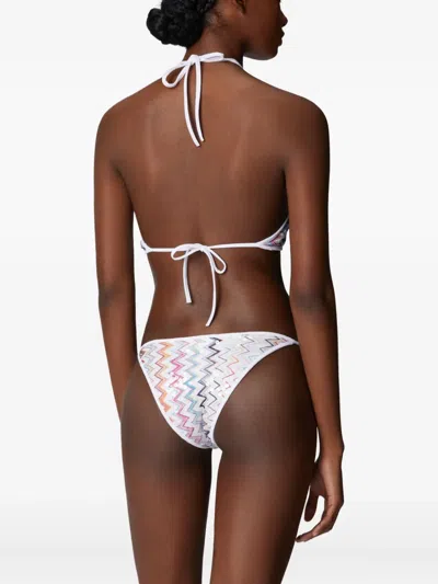 Missoni Bikini With Halter Neck And Sequins In White