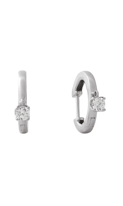 Shop Italic 14k Solid Gold Diamond Drop Huggie Earrings