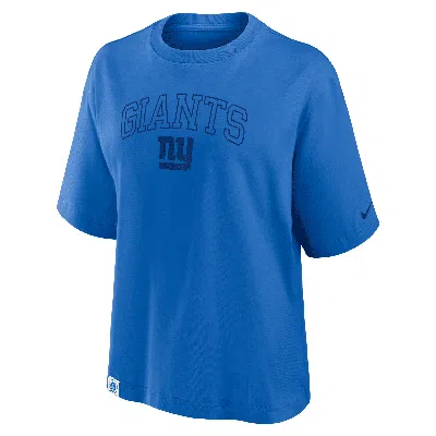 Nike New York Giants Arch Boxy  Women's Nfl T-shirt
