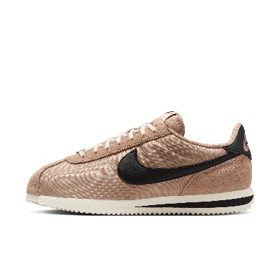 Nike Cortez Leather And Suede-trimmed Shell Sneakers In Neutral