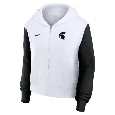 Nike Michigan State Athletic Prep Colorblocked Script Womenâs  Women's College Full-zip Hoodie In Multi