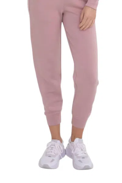 Mono B Plus Size Elevated Joggers In Mauve