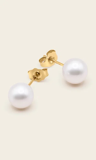 Italic 14k Gold Classic Pearl Studs