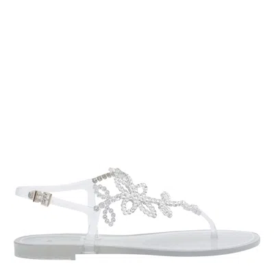 Menghi Rubber Sandals In Silver
