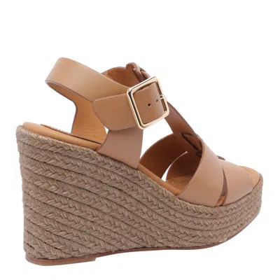 Paloma Barceló 110mm Leather Sandals In Neutral