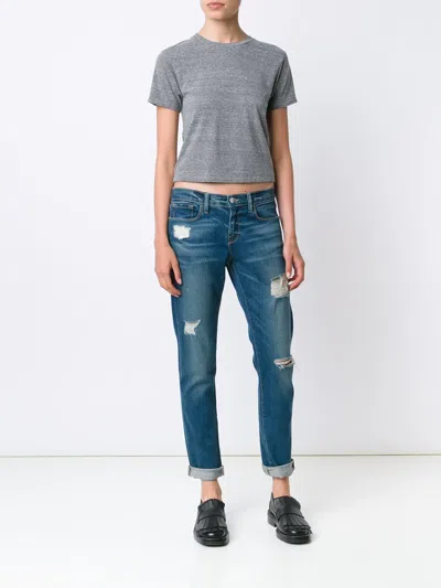 Amo Cropped T-shirt In Gray