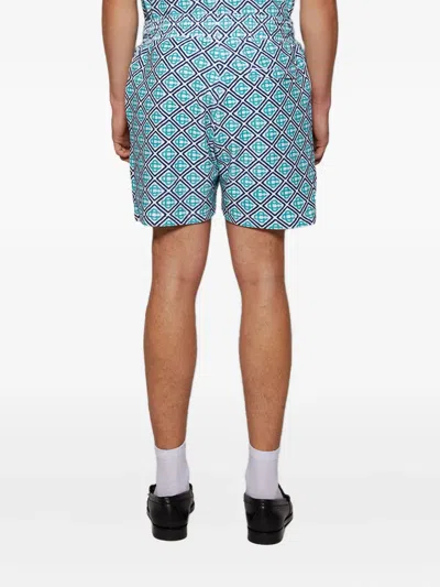 Casablanca Monogram Towelling Shorts In Blue