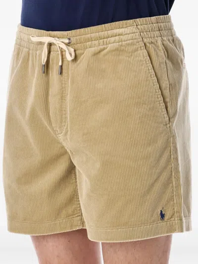 Polo Ralph Lauren Traveler Icon Logo Slim Fit Mid Swim Shorts In Neutral