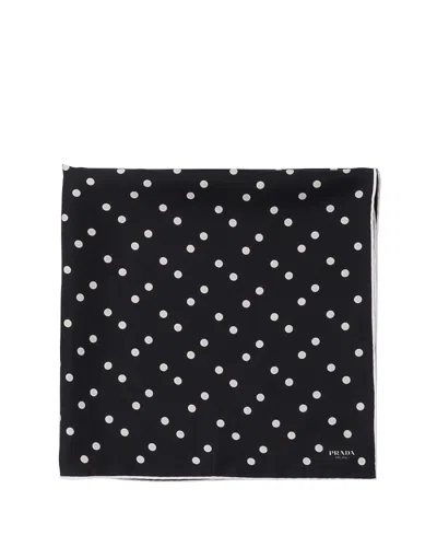 Prada Printed Silk Twill Scarf