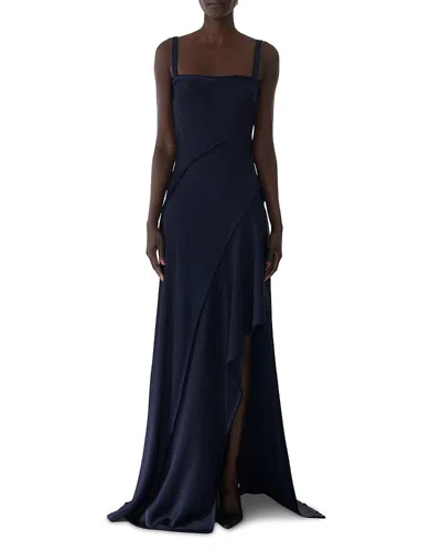 Jason Wu Collection Sleeveless Crepe Back Satin Bias Slip Gown With Slit