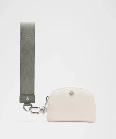 Lululemon - Dual Pouch Wristlet - Green,olive/grey Sage/light Ivory