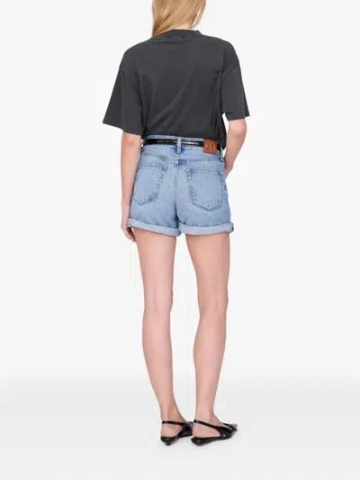 Anine Bing Womens Washed Black Ashton Graphic-print Cotton-jersey T-shirt In Gray