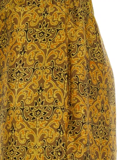 Obidi 'iris' Multicolor Pants With Wide Leg And All-over Print