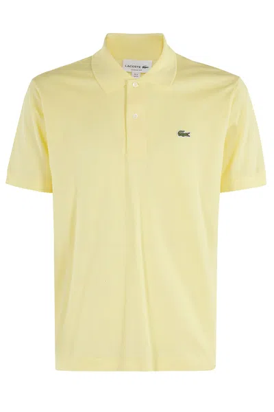 Lacoste Classic Fit Short Sleeve Pique Polo Shirt In Light Yellow