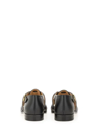 Valentino Garavani Vlogo Stud Leather Fisherman Sandals In Black