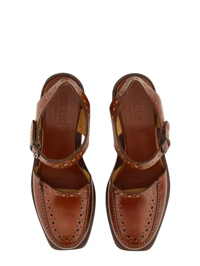 Hereu 50mm Picada Buckle-fastening Perforated Pumps In Brown