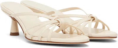 Aeyde Women's Abby Nappa Leather Creamy Sandal