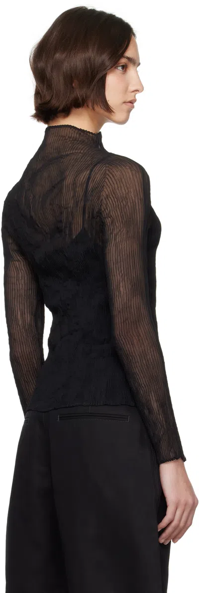 Issey Miyake Chiffon Twist Bk Wt 56 Top