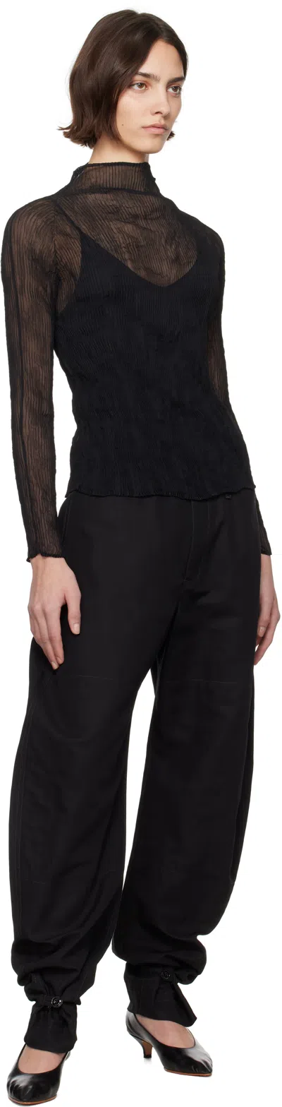 Issey Miyake Chiffon Twist Bk Wt 56 Top