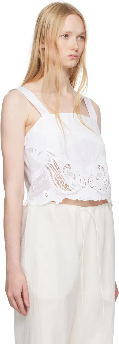 Rag & Bone Clem Embroidered Trim Cotton Tank