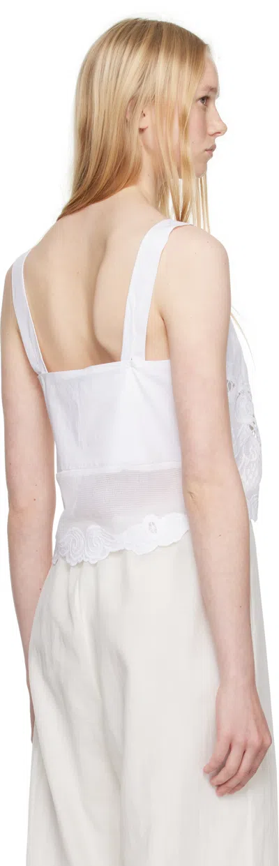 Rag & Bone Clem Embroidered Trim Cotton Tank