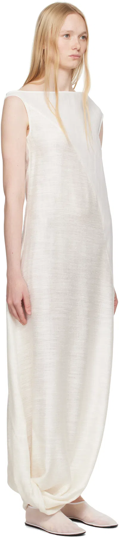 Ruohan White Twist Maxi Dress