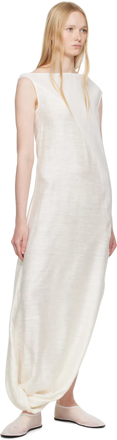 Ruohan White Twist Maxi Dress