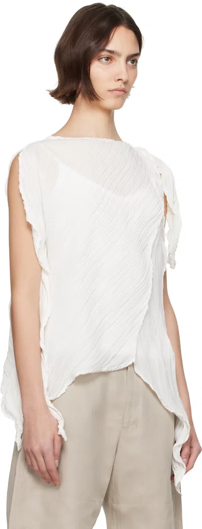 Issey Miyake Wrinkled And Twisted Top
