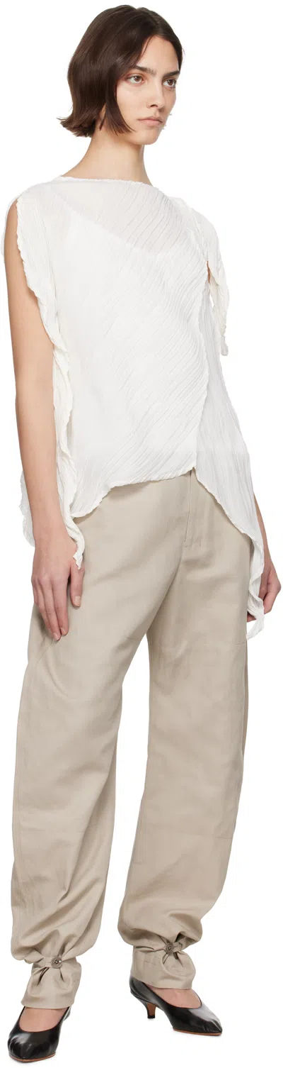 Issey Miyake Wrinkled And Twisted Top