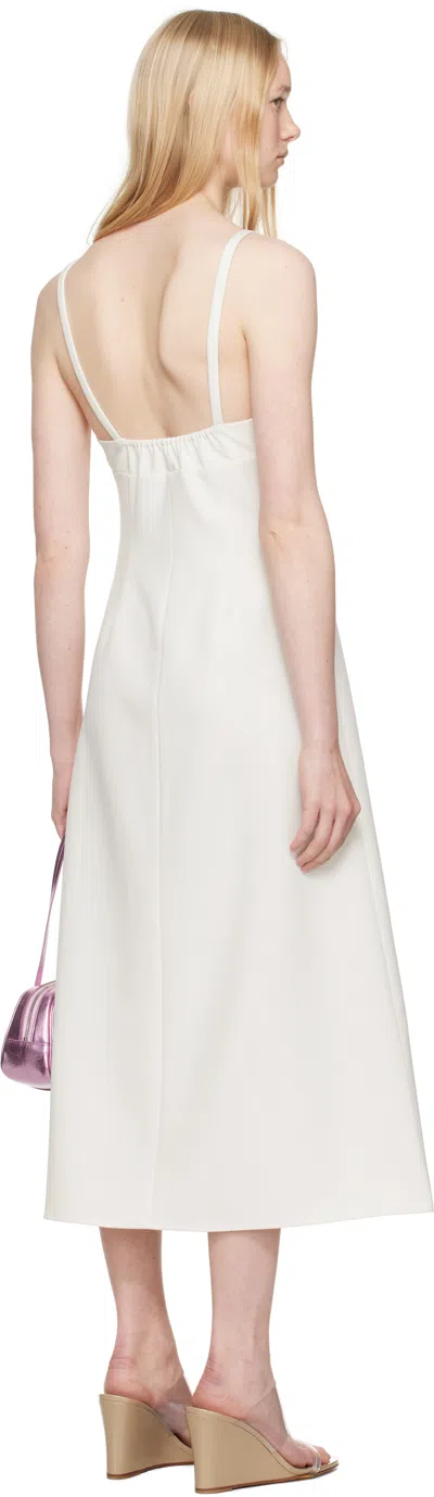 Sandy Liang Off-white Pilton Midi Dress In Red