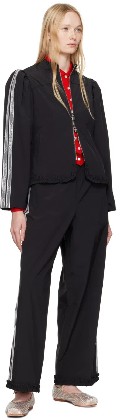 Sandy Liang Black Eileen Jacket In Black