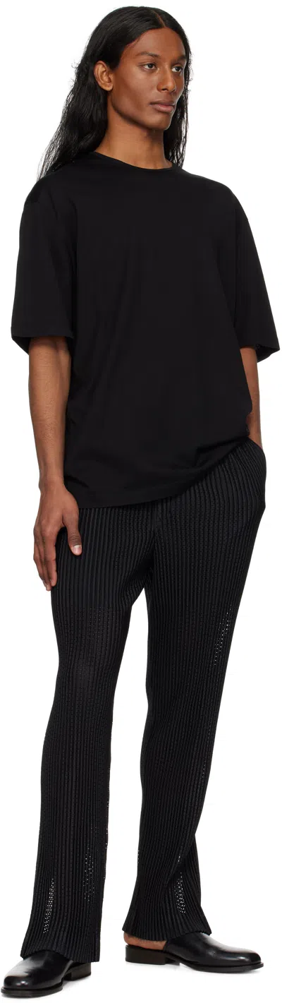 Issey Miyake Black Outer Mesh Trousers