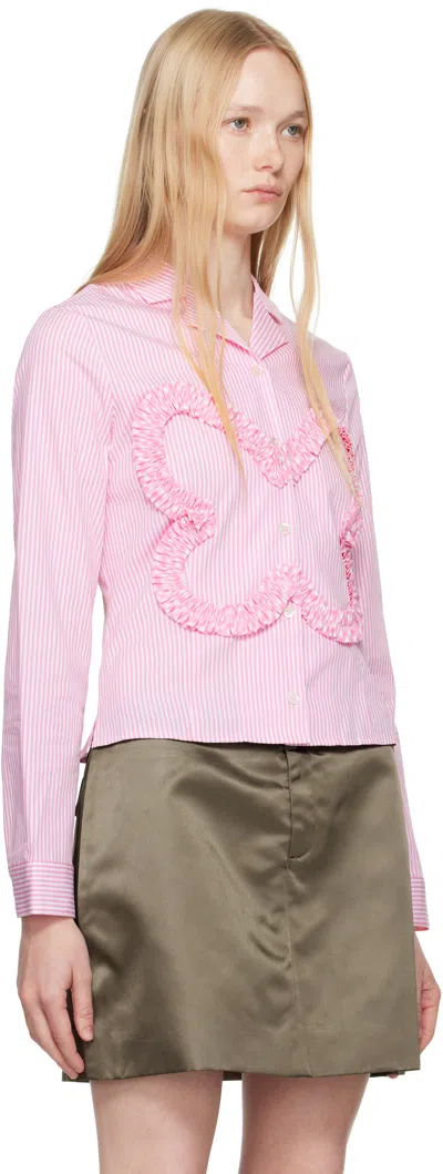 Sandy Liang Pink Papillon Shirt In Pink