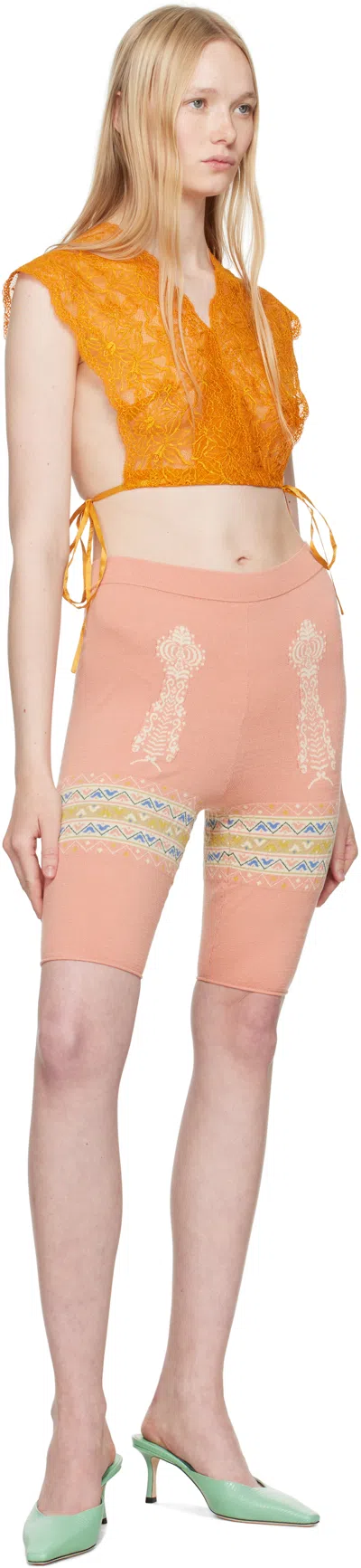 Conner Ives Pink Bike Shorts In Pink