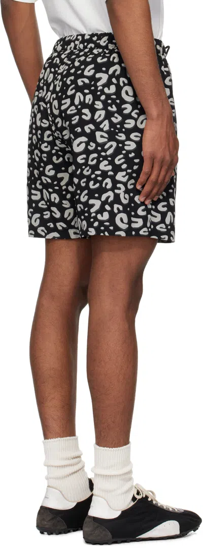 Takahiromiyashita The Soloist Black & Gray Leopard Shorts