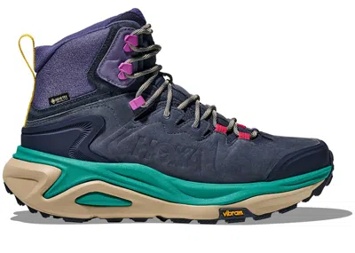Pre-owned Hoka Kaha 3 Mid Goretex (women's) Sneakers In Varsity Navy Blue/mountain Iris In Multi