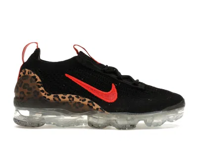 Pre-owned Nike Air Vapormax 2021 Flyknit Leopard (women's) Sneakers In Black/praline/light British Tan In Multi