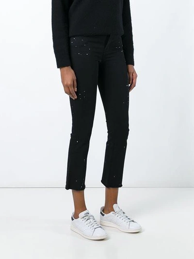 Shop J Brand Cropped Bootcut Jeans In Black