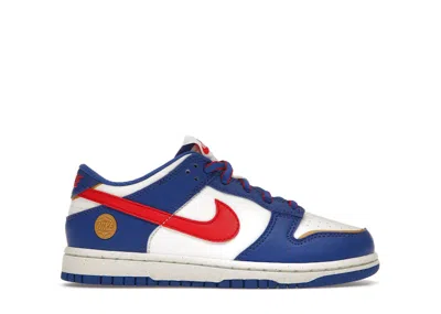 Pre-owned Nike Dunk Low Next Nature Superhero Sneakers In Varsity Royal/white/varsity Red In Multi
