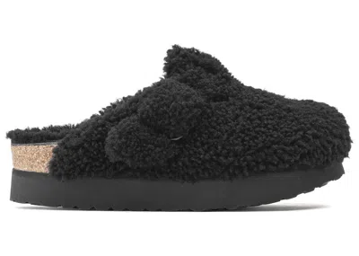 Pre-owned Birkenstock Boston Big Buckle Shearling Sneakers In Teddy Black